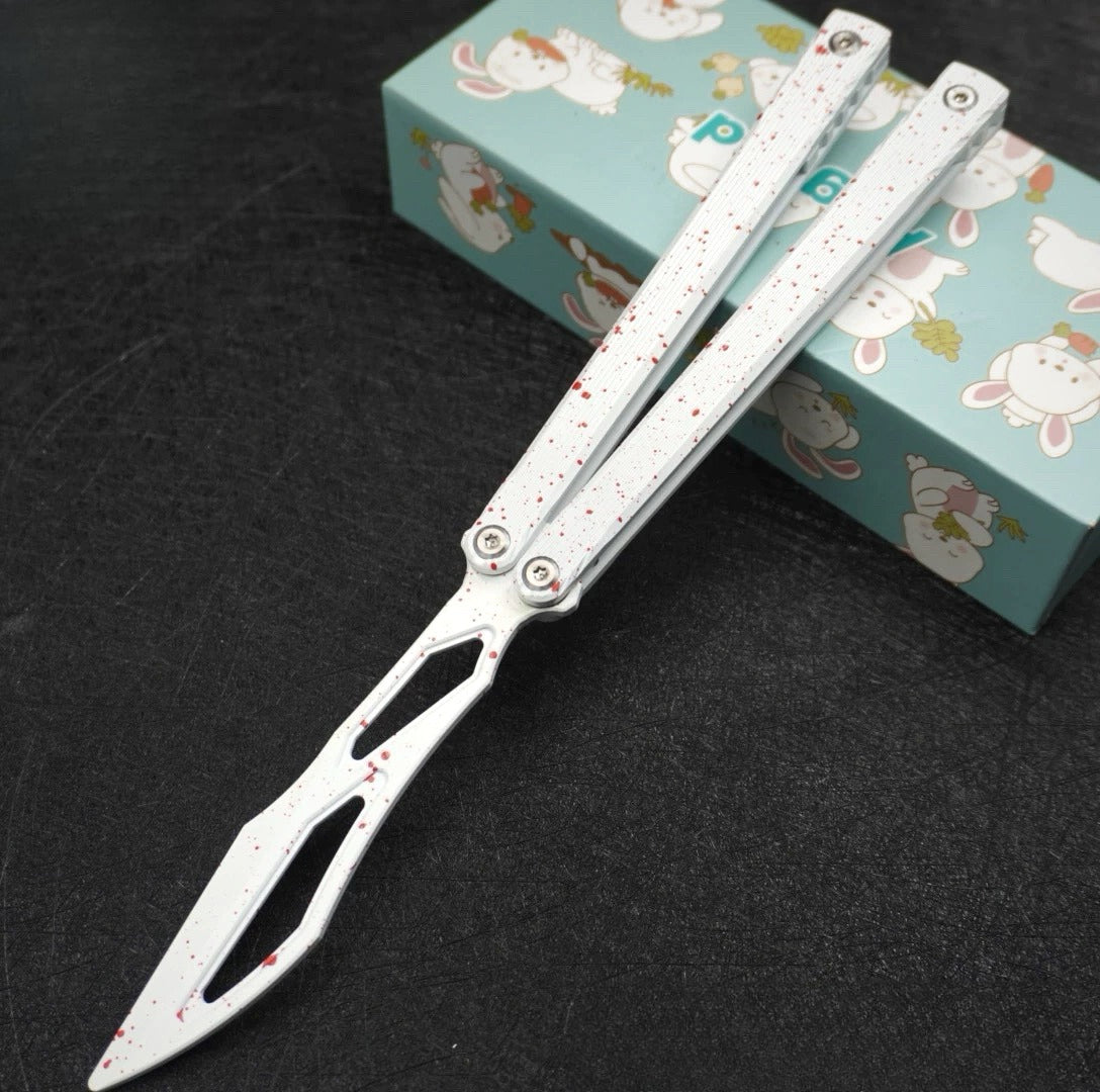 Asgard Domination Practice Edition Full Ceramic Coated Butterfly Knife, False Blade Unbladed