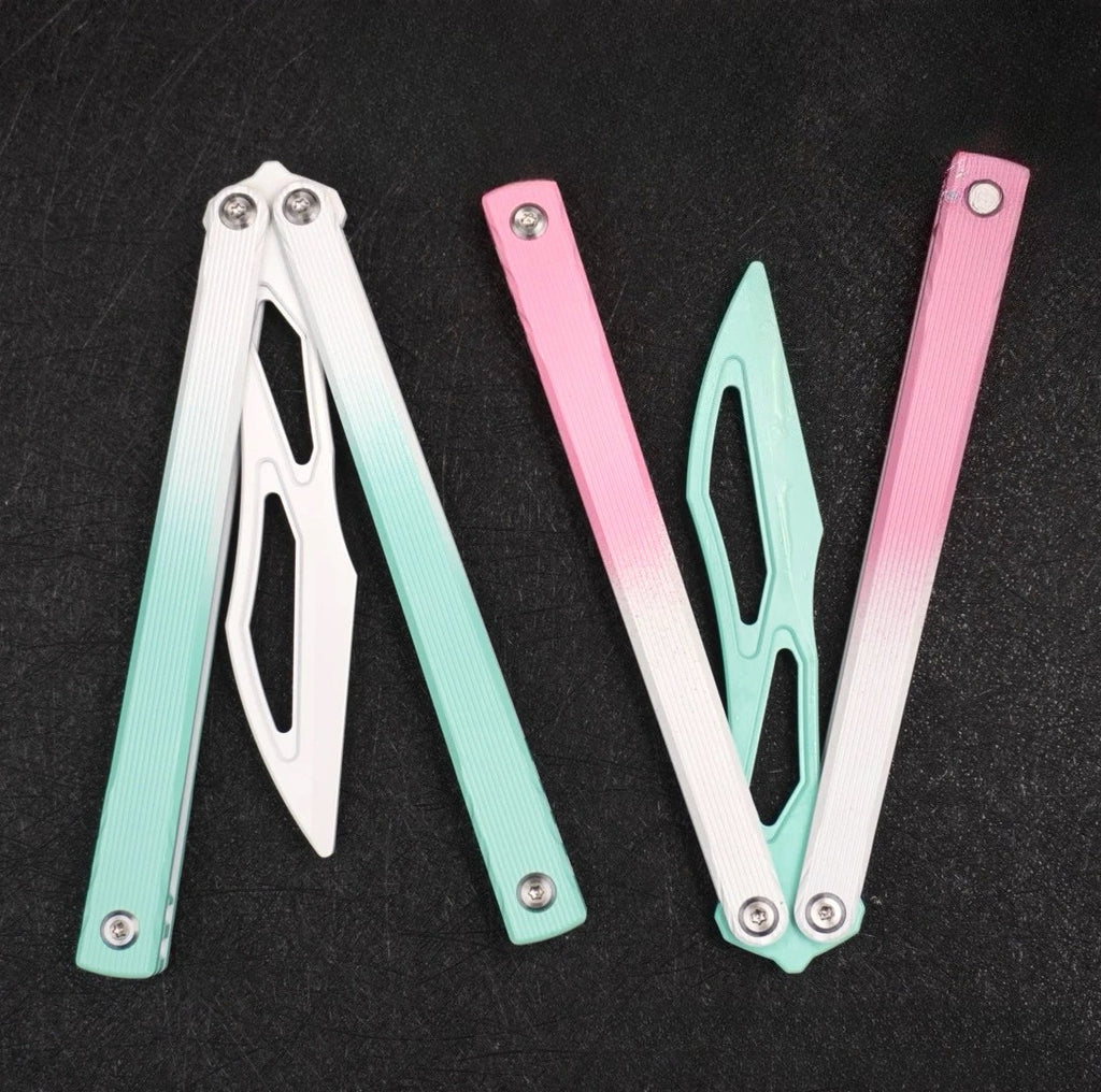 Asgard Domination Practice Edition Full Ceramic Coated Butterfly Knife, False Blade Unbladed