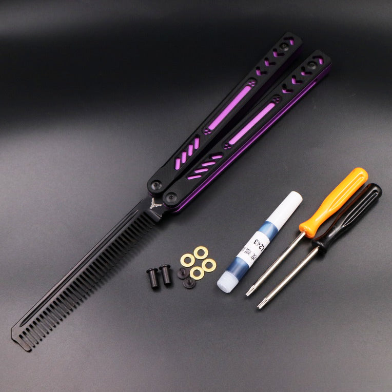 Ethereum G10 Aluminum Handle Butterfly Knife, Bushing Structure CNC Seiko, Throwing Knife Practice Knife Without Cutting Edge