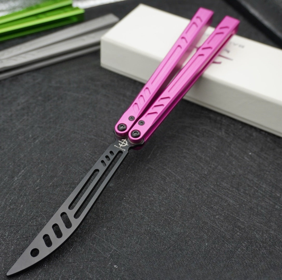 Butterfly Knife Seven Series Integrated Aluminum Handle Butterfly Knife Fancy Unopened Blade