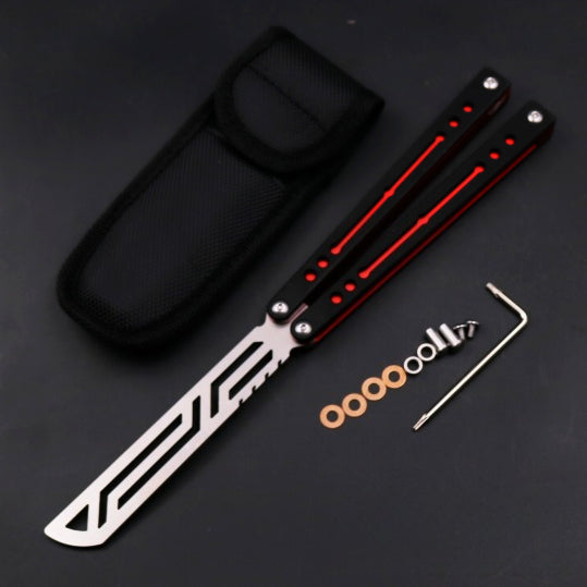 Nautilus, High-end Integrated Aluminum Handle Butterfly Knife, Shaft Sleeve Structure CNC Machining, Throwing Knife Practice Knife Without Cutting Edge