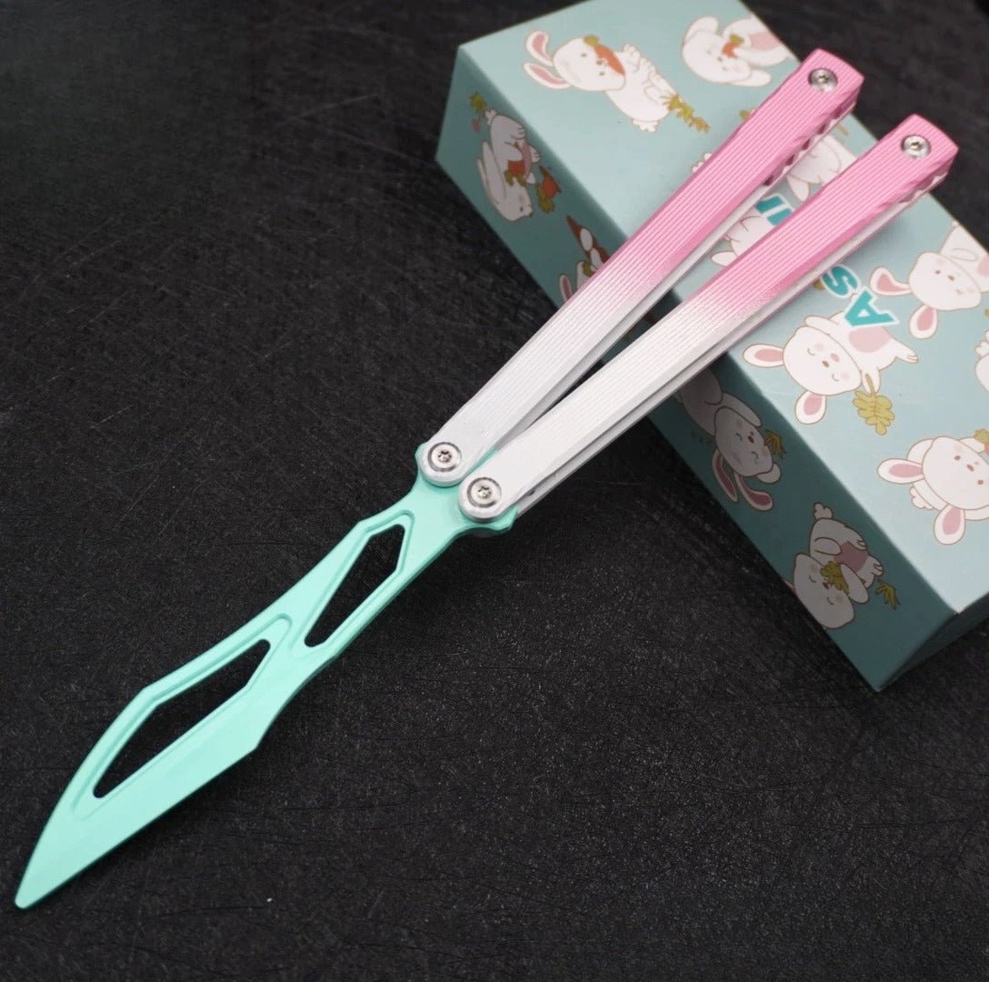 Asgard Domination Practice Edition Full Ceramic Coated Butterfly Knife, False Blade Unbladed