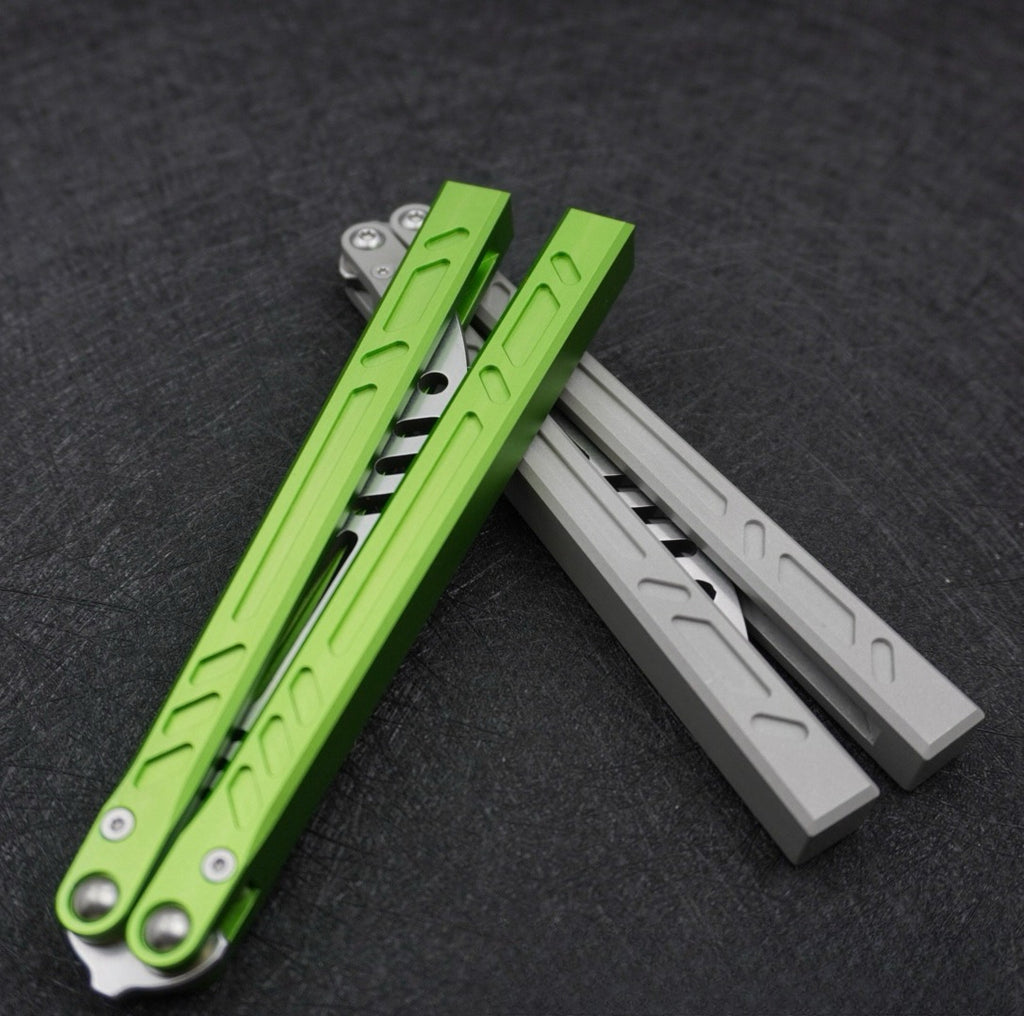Butterfly Knife Seven Series Integrated Aluminum Handle Butterfly Knife Fancy Unopened Blade