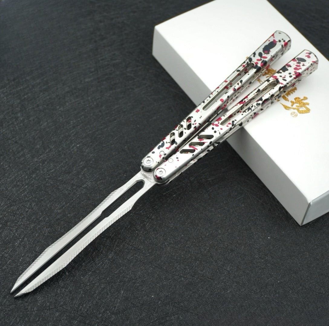 Aluminum Handle Tuning Fork Blade, Butterfly Knife Practice Knife